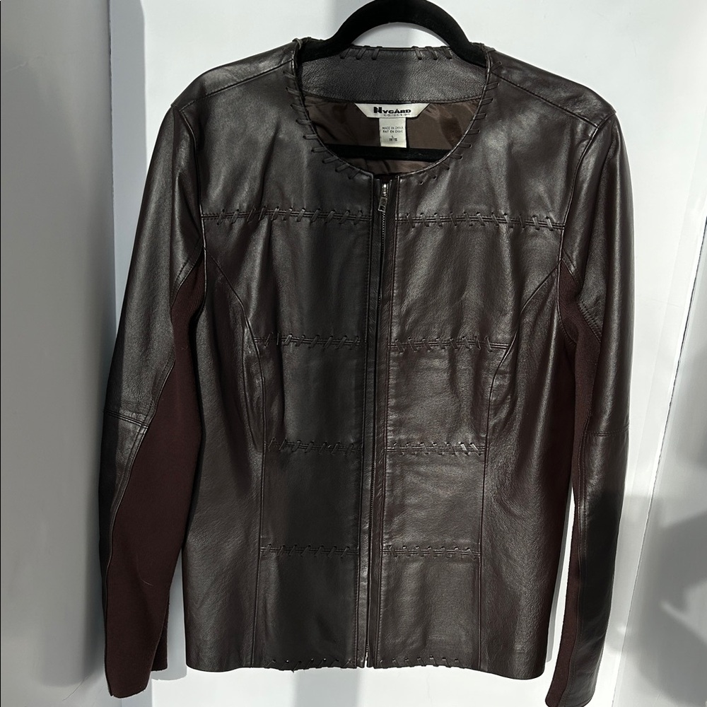 Nygaurd Dark Brown Leather Jacket